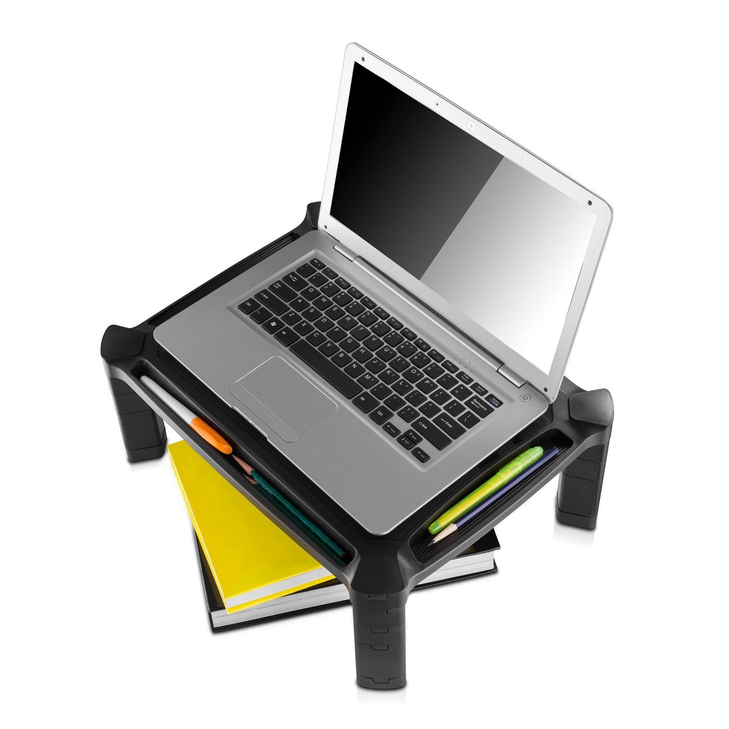 Height Adjustable Riser Stand Desk 435x330x168mm Black