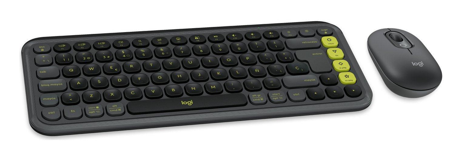 Kit  Ratón  Teclado  Españo Logitech 920-013118 Incluido Universal Bluetooth Qwertyl Grafito, Verde