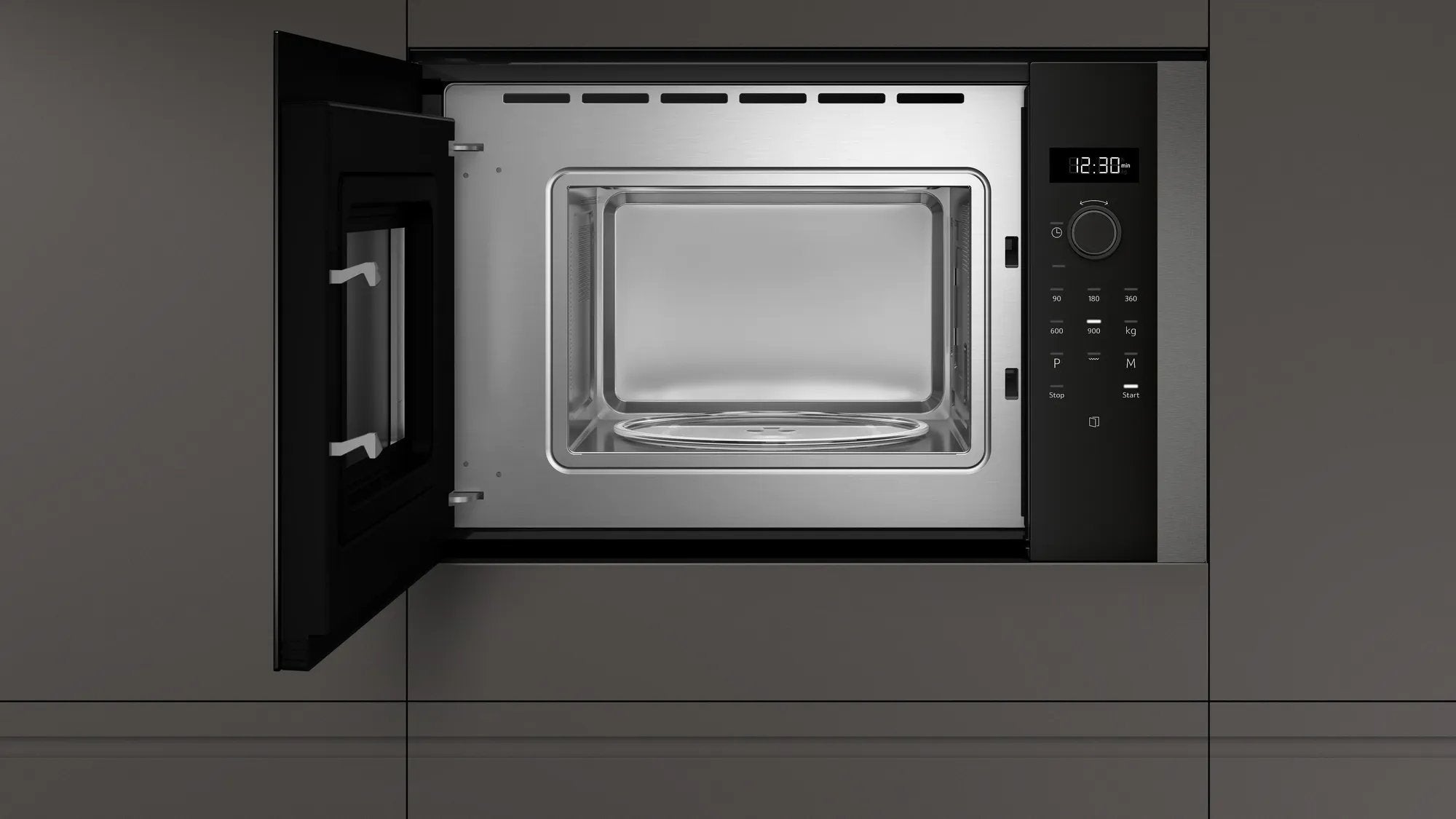 Microondas Neff Hlagd53g0 N50  Con Grill, Bisagras De Puerta A La Izquierda Hlagd53g0 Negro/Gris