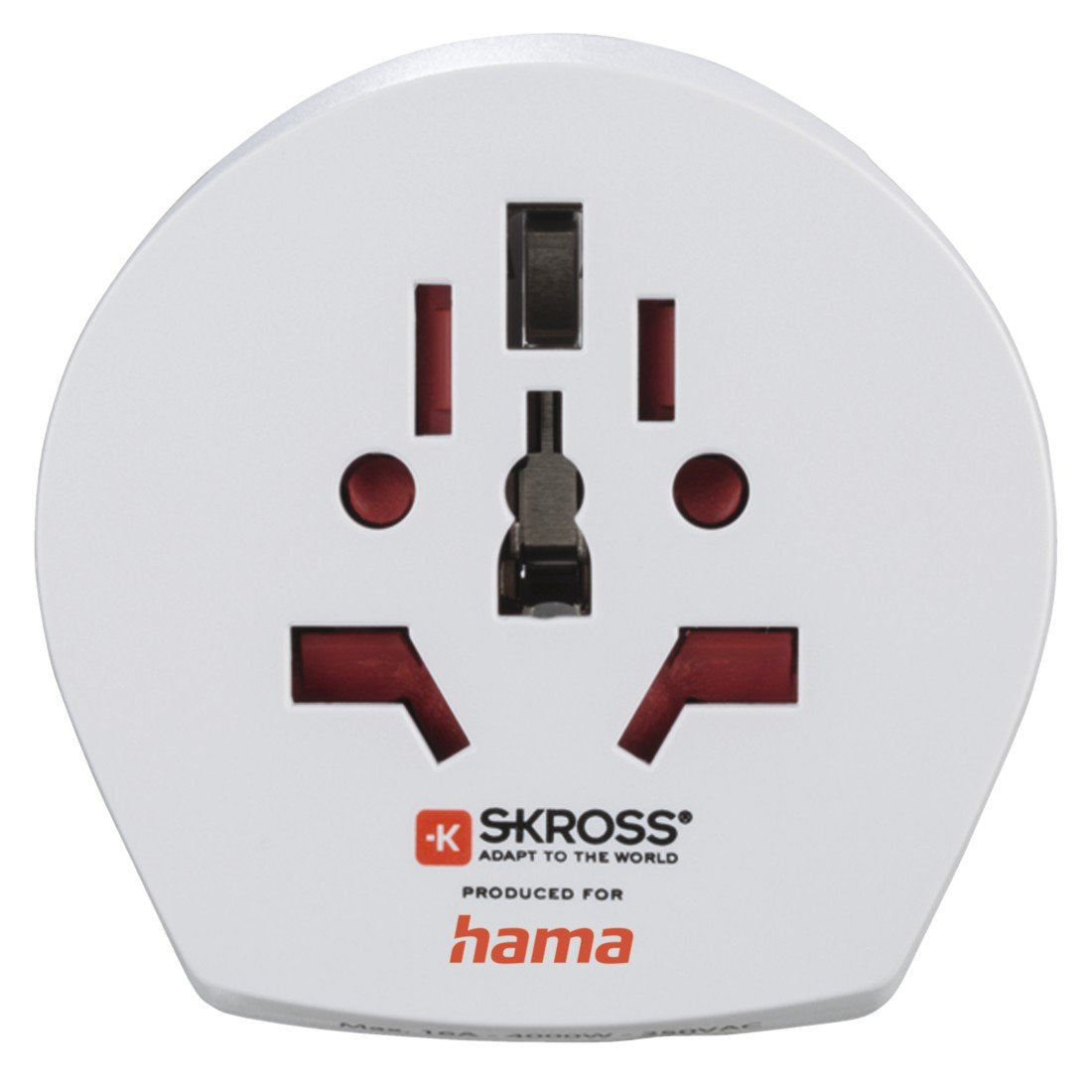 Hama World Travel Pro Adaptador De Viaje Universal - Potencia Hasta 1680w - Voltaje 110-240v - Blanco