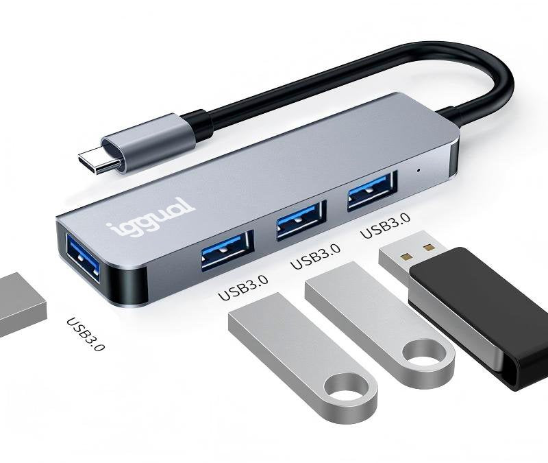 EAN 8435364319239 - iggual IGG319239 hub de interfaz USB 3.2 Gen 1 (3.1 Gen 1) Type-C 5000 Mbit/s Plata imagen 7
