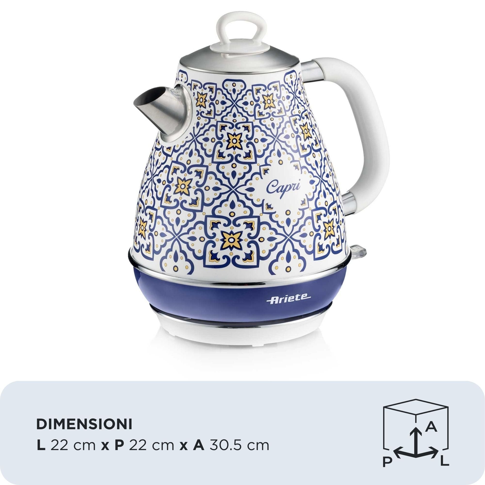 EAN 8003705122925 - Ariete 2869/0C tetera eléctrica 1,7 L 2200 W Blanco, Azul claro imagen 2