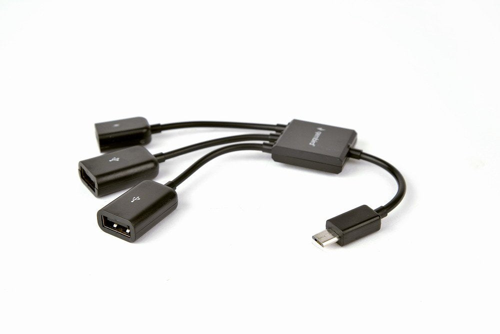Gembird Hub Otg Para Smartphone Microusb Negro