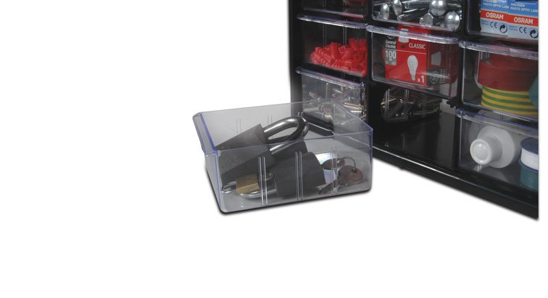 EAN 3253561939815 - Stanley 1-93-981 pieza pequeña y caja de herramientas Caja para piezas pequeñas Plástico Negro, Transpare imagen 3
