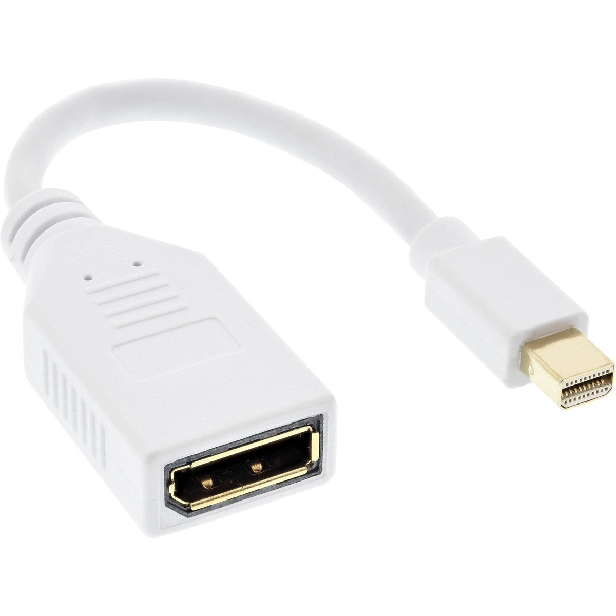 Inline Mini Displayport Macho A Displayport Hembra, 4k2k, Blanco, 0,15 M