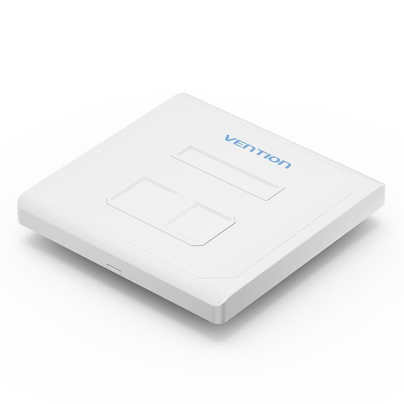 Placa De Pared Keystock Vention Ifew0 2 Puertos Rj45