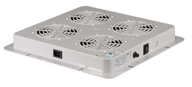 Ventilador Empotrable Con 4 Ventiladores Pro Armarios De Red (Ral9005)