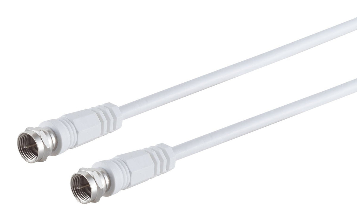 S-Impuls F Conector Macho - F Conector Macho, 3c2v, >80db, Blanco, 7,5m