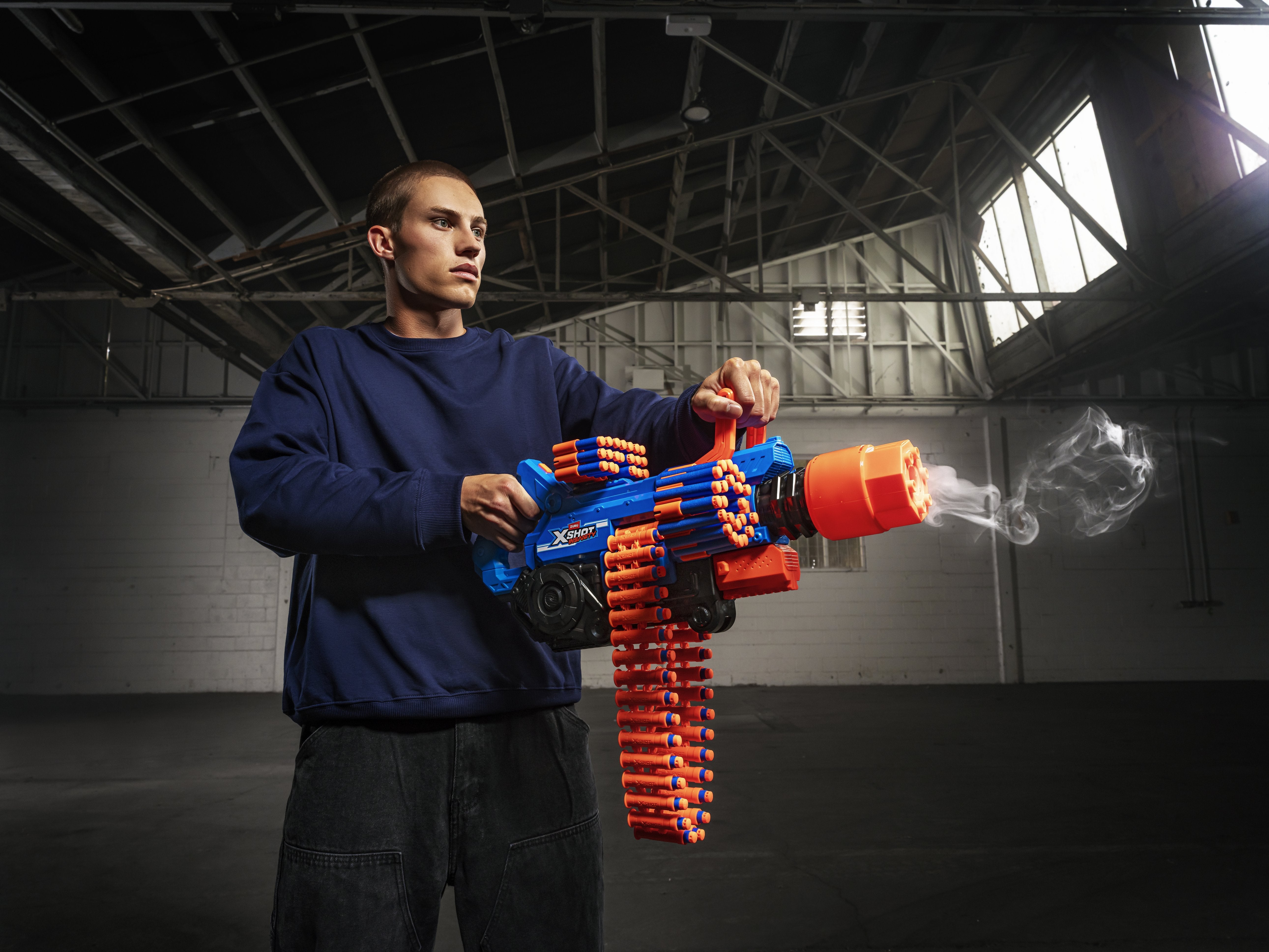 Zuru Xshot Insanity - Blaster Smoke N Barrel, Dartblaster Incluyendo 72 Dardos 36823