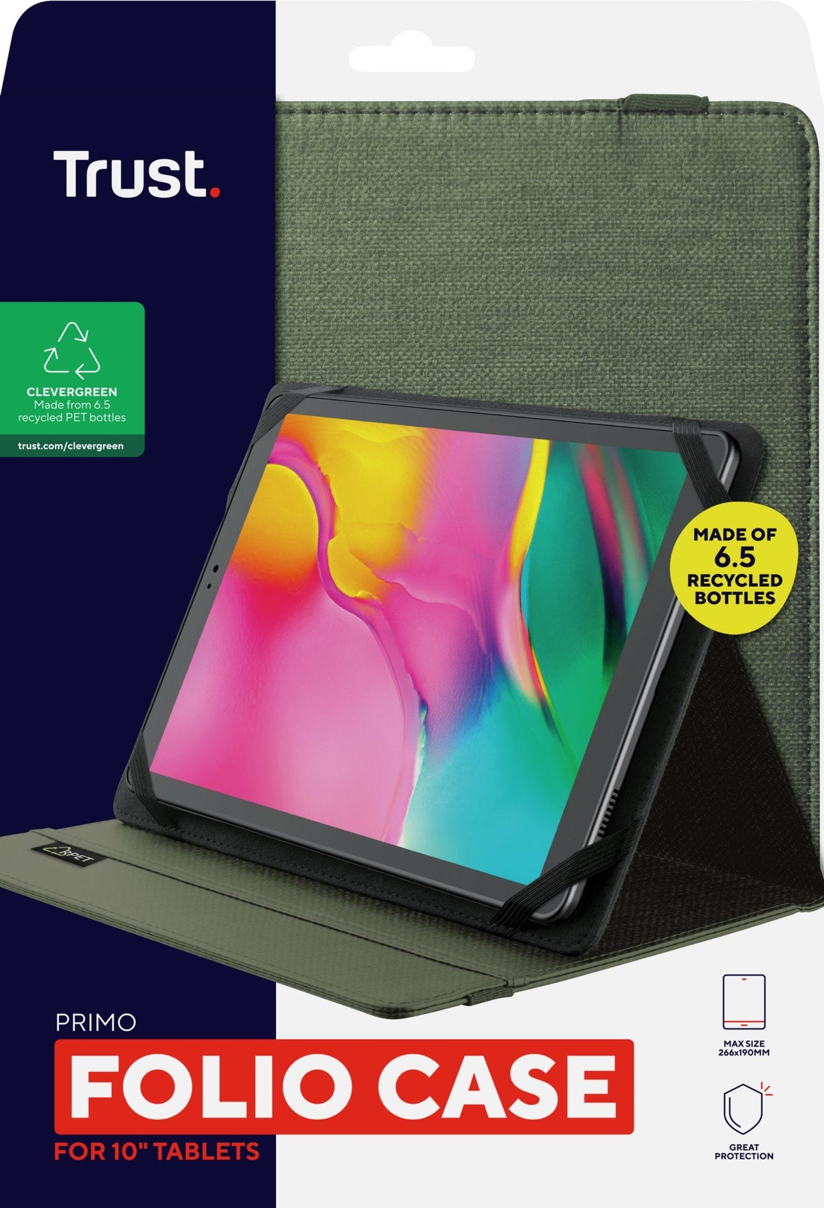 Funda Trust Primo Folio Eco Para Tablets De 10' Verde