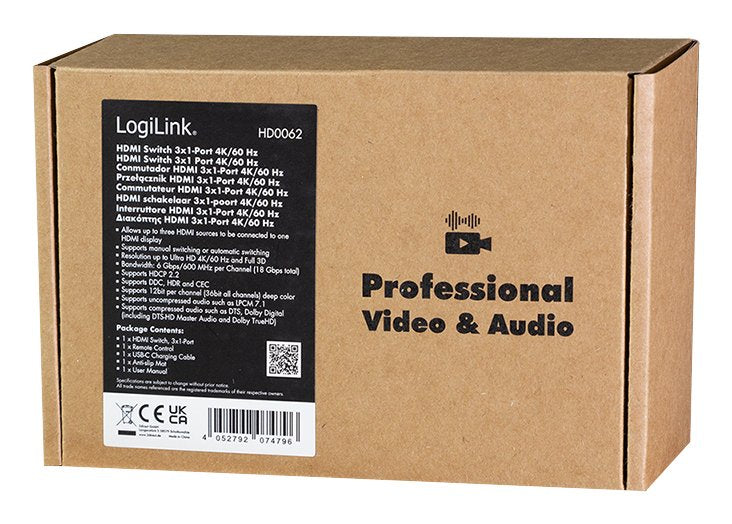 Logilink Hd0062 Interruptor De Video Hdmi