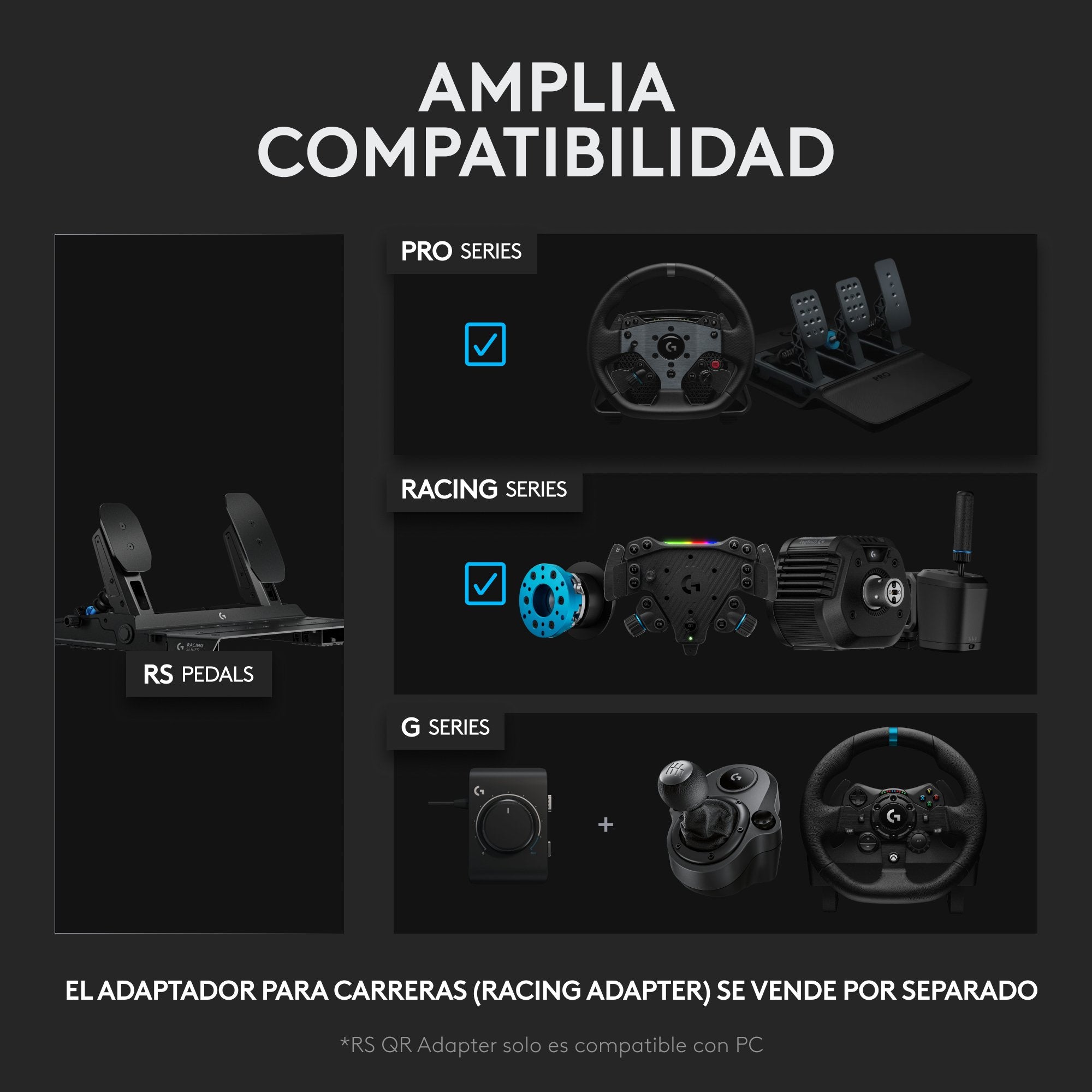 Logitech G Rs Pedals Negro Usb Analógico Pc