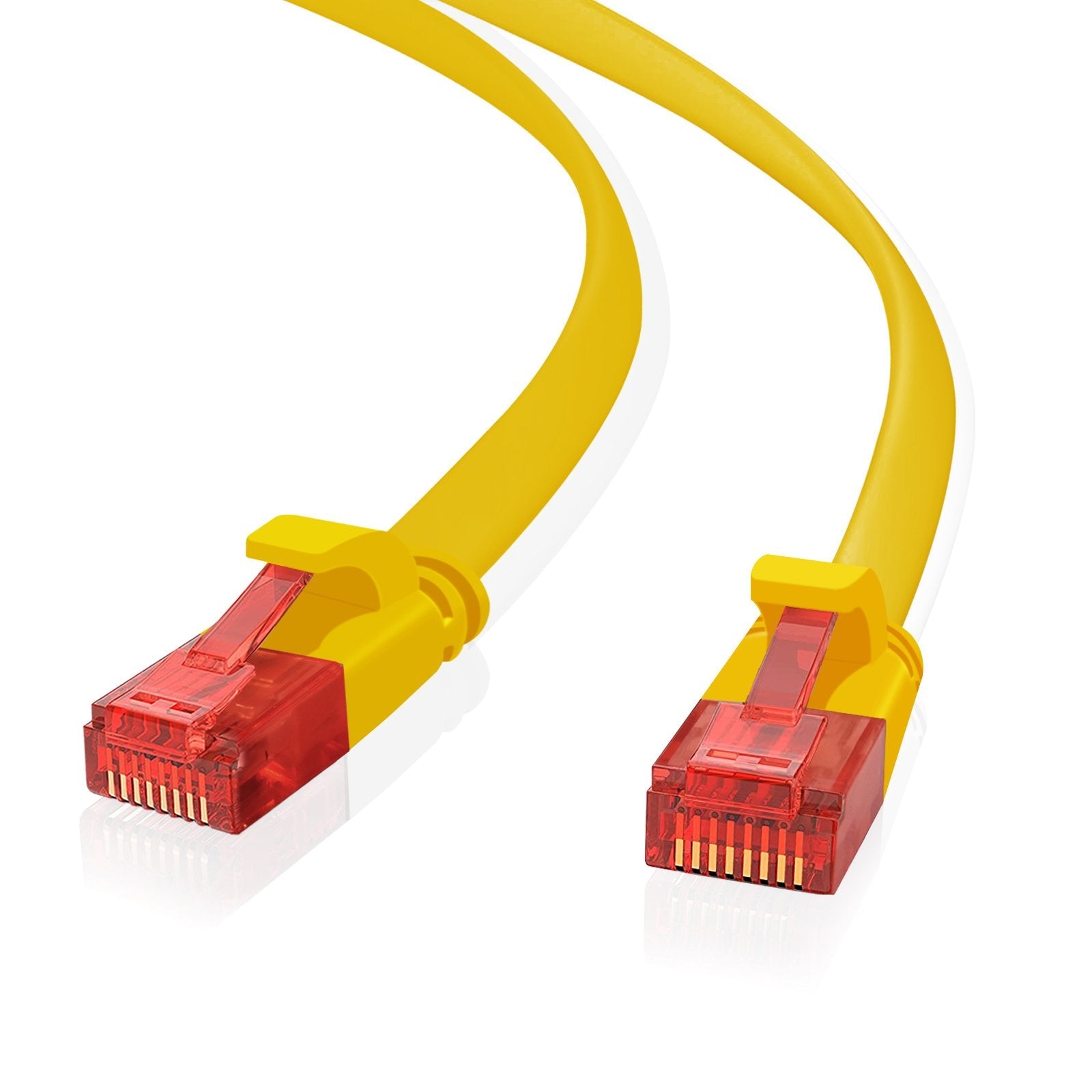 Helos Ultra Slim Cable De Red U/Utp Cat 6 Amarillo 1,0m