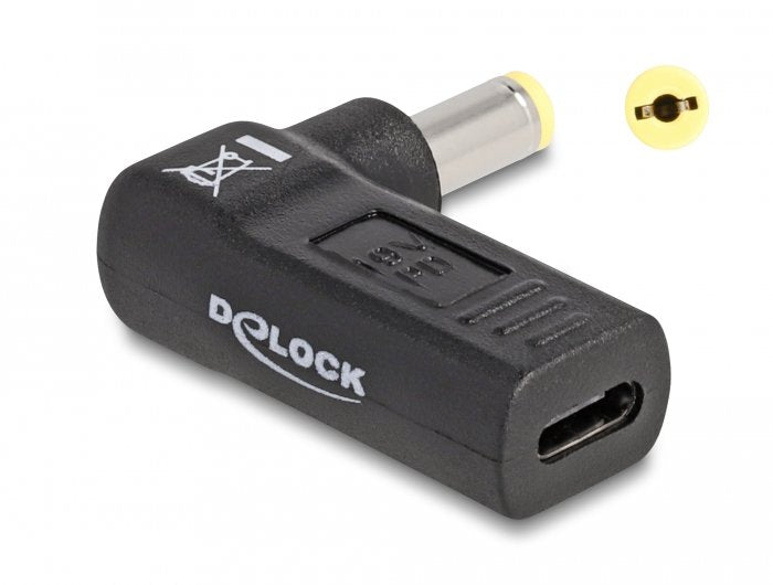 Delock 60009 Adaptador Para Cable De Carga De Ordenador Portátil Usb Type-C Hembra A Acer 5,5 X 1,7 Mm Macho En Ángulo De 90°
