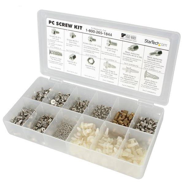 Startech Kit De Tornillos Para Pc Deluxe (Tornillos, Tuercas Y Separadores)