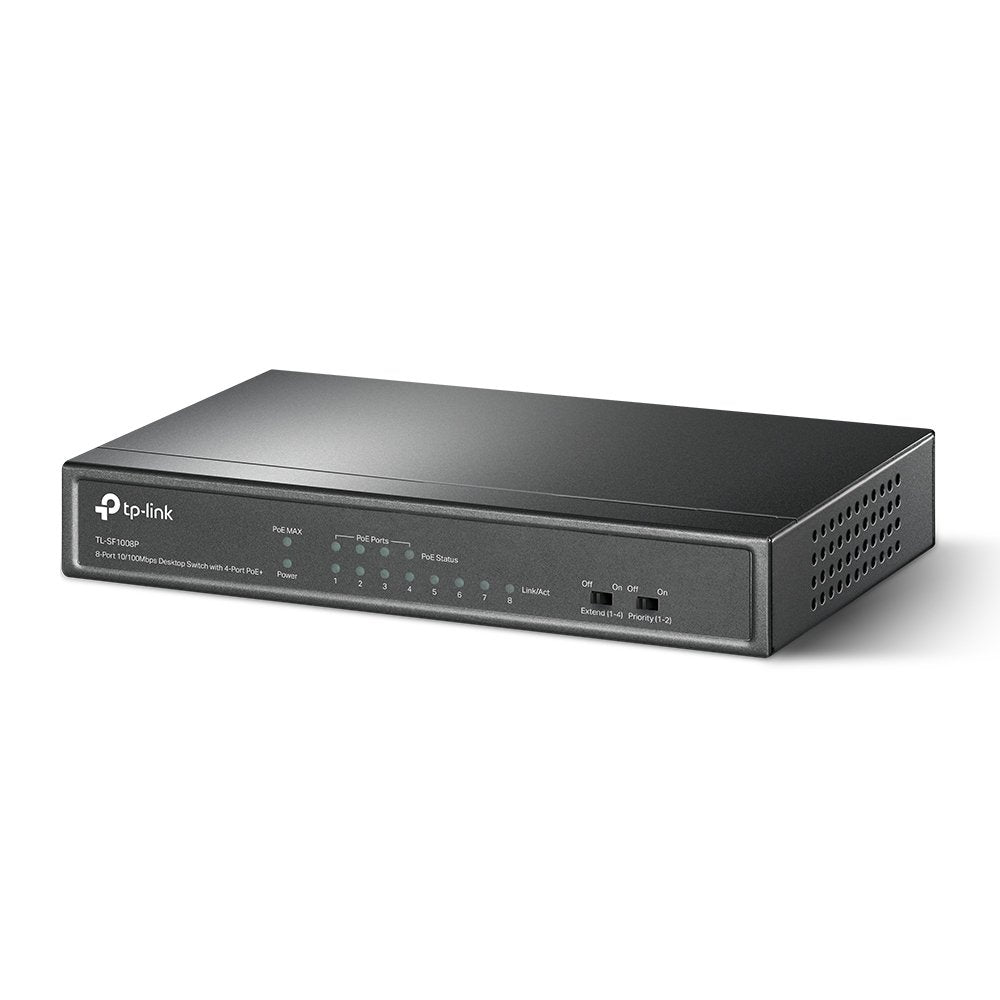 Switch 8 Puertos 10 100 4 Ptos Poe Tp Link