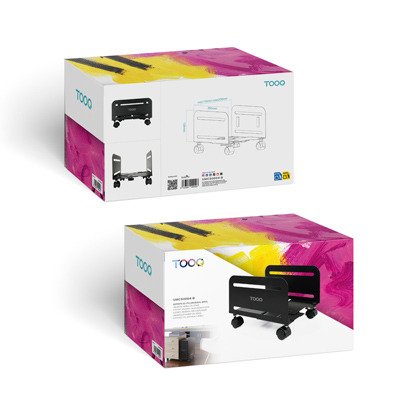 EAN 8433281009493 - TooQ UMCS0004-B soporte de CPU Carro para equipo informático Negro imagen 8