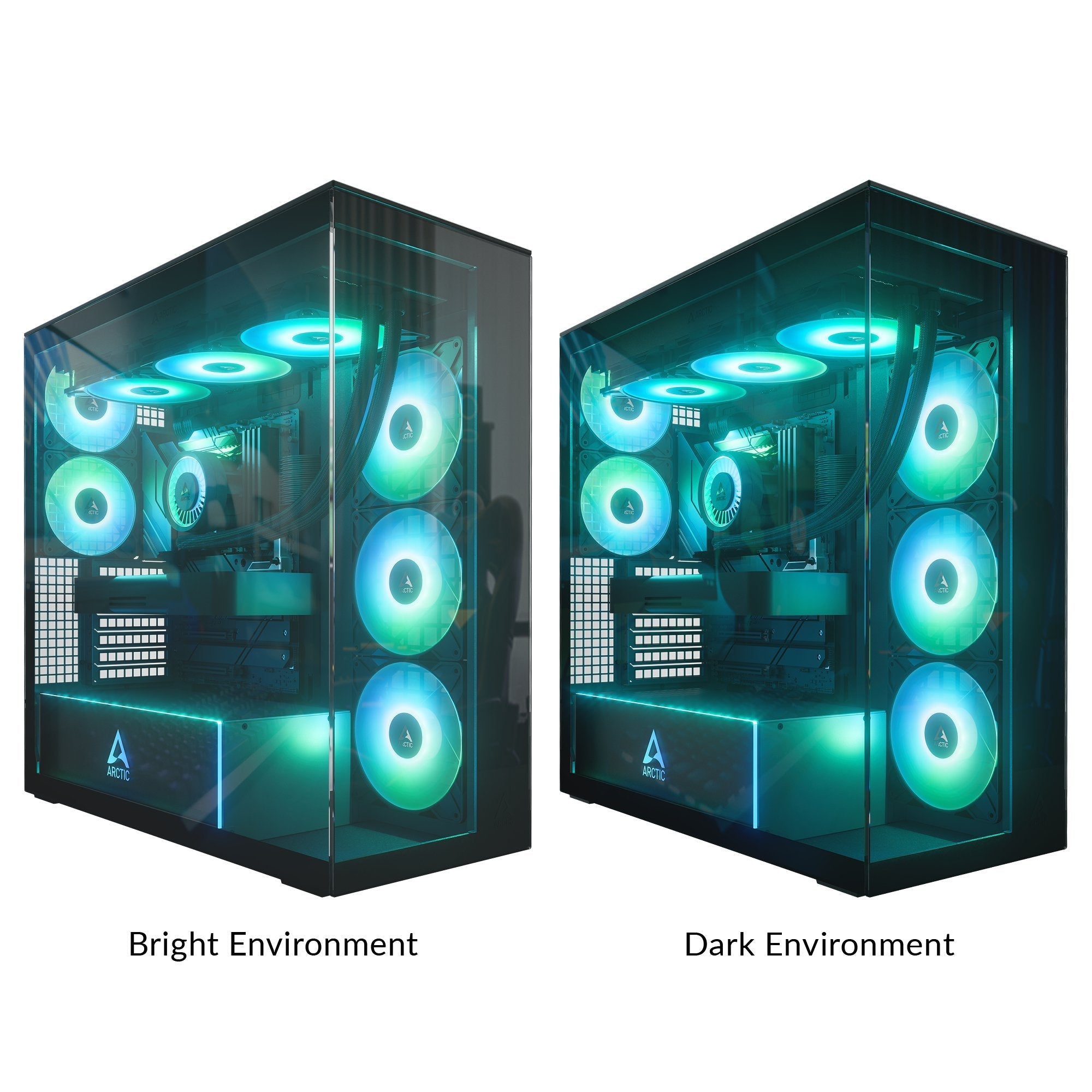 Caja Pc Arctic Xtender (Negro, Tempered Glass X 2 (Klar)) Acpcc00023a