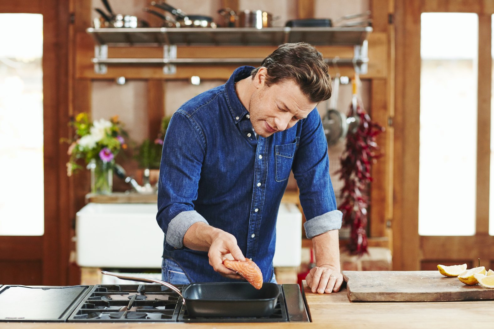 Tefal Grillpfanne Jamie Oliver Cooks Classic 23x27 Cm (Negro) E24541