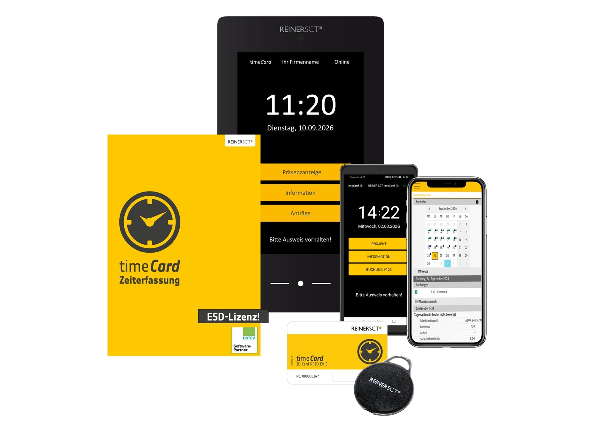 Reiner Sct Timecard 10 1jahr 500ma Jahreslizenz Para 500 Mitarbeiter