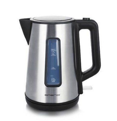 Emerio Wk-122829 Tetera Eléctrica 1,7 L 2200 W Negro, Acero Inoxidable