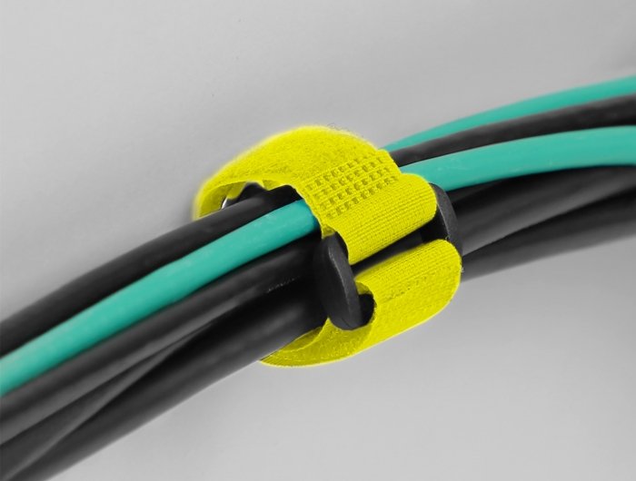 Delock 19547 Presilla Bridas Adherentes Para Cables Amarillo 5 Pieza(S)
