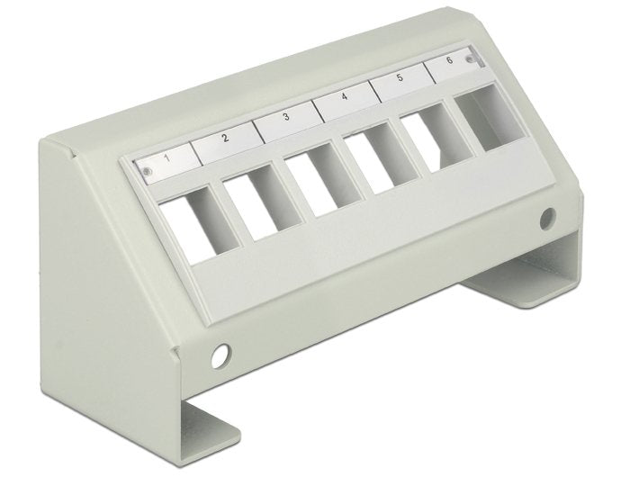Keystone Multimedia Panel 6 Port Grau