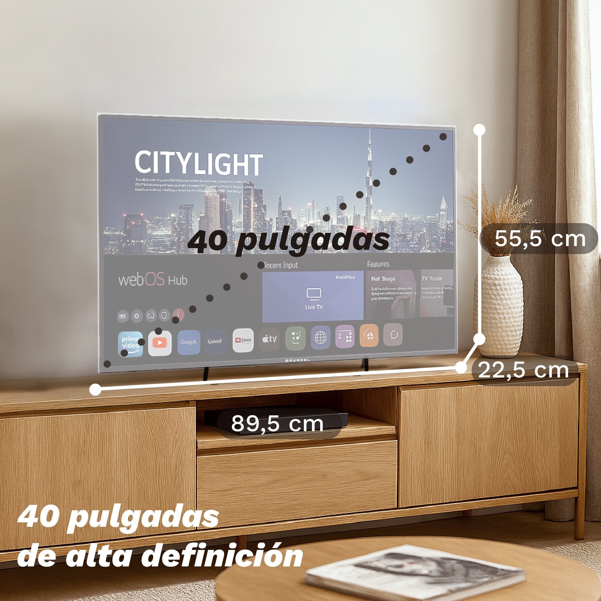 Televisor Grunkel Qled-4025w 40' Full Hd Smart Tv Wifi