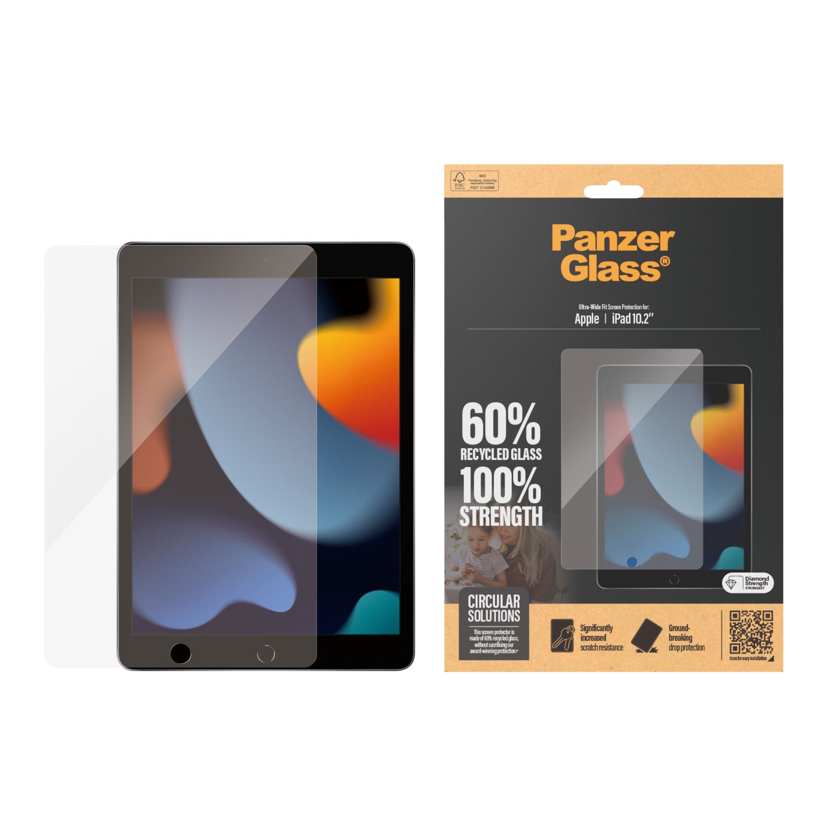 EAN 5715685000324 - PanzerGlass ® Screen Protector iPad 10.2'' (2019-2021) | Ultra-Wide Fit Protector de pantalla Apple 1 pie imagen 2