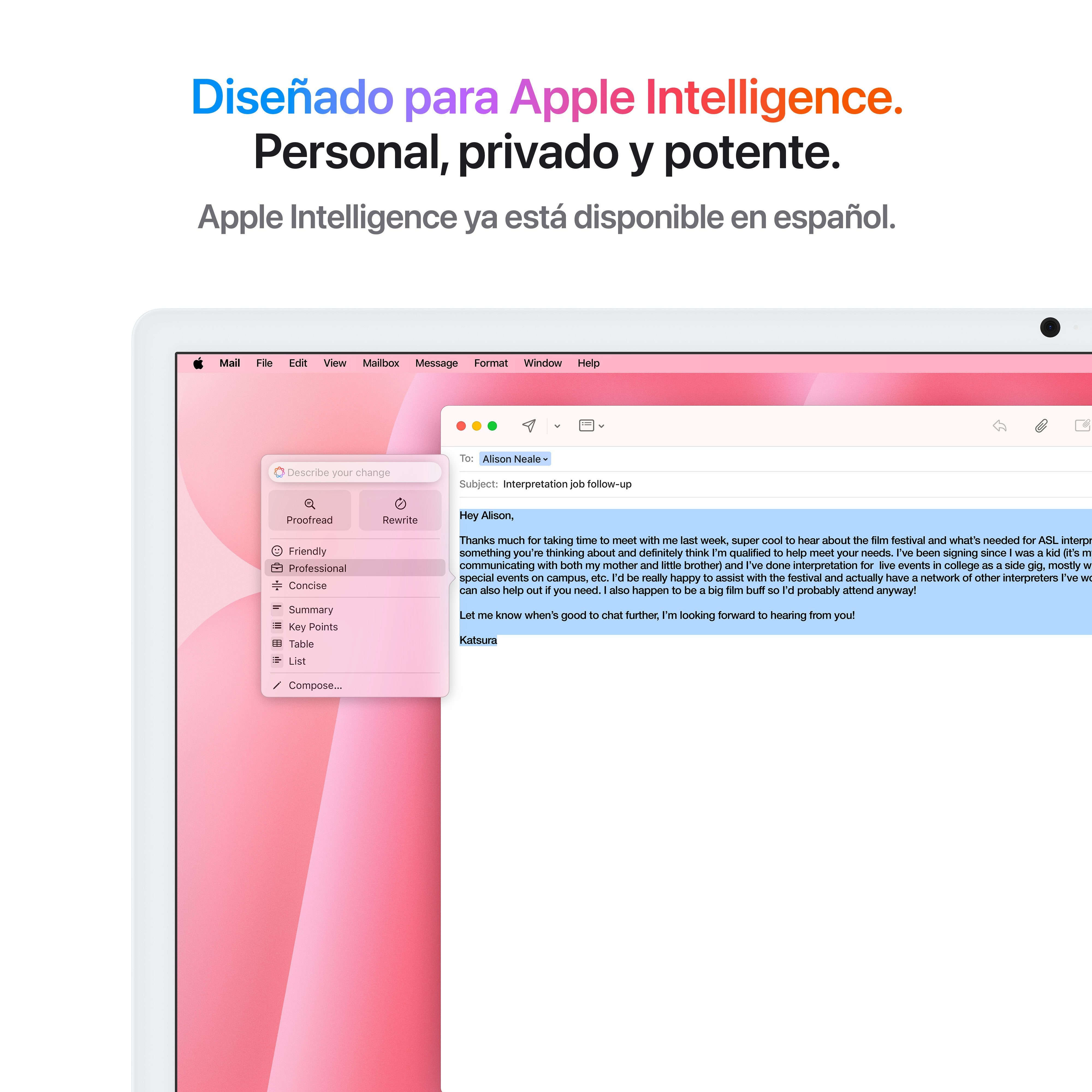 EAN 0195950076417 - Apple iMac Apple M M4 59,7 cm (23.5") 4480 x 2520 Pixeles PC todo en uno 24 GB 512 GB SSD macOS Sequoia W imagen 5