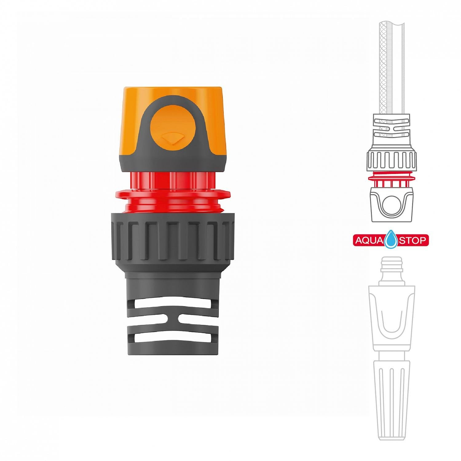 Daewoo Dwc2519 Accesorio Para Manguera Conector De Manguera Plástico Gris, Naranja 1 Pieza(S)