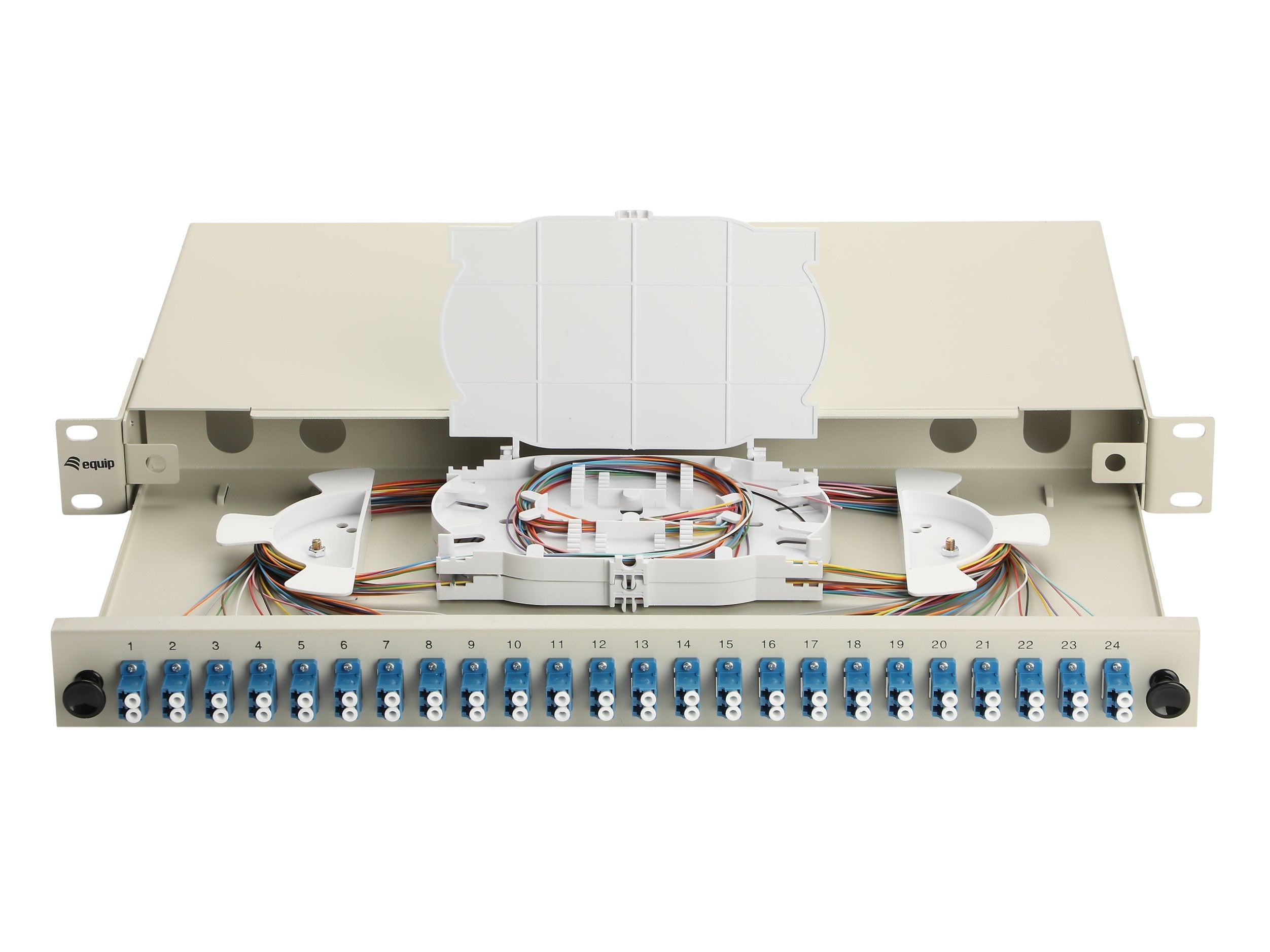 Equip Lwl-Spleisskamen 24-Port Lc-Duplex Os2 1u Komplett Gr