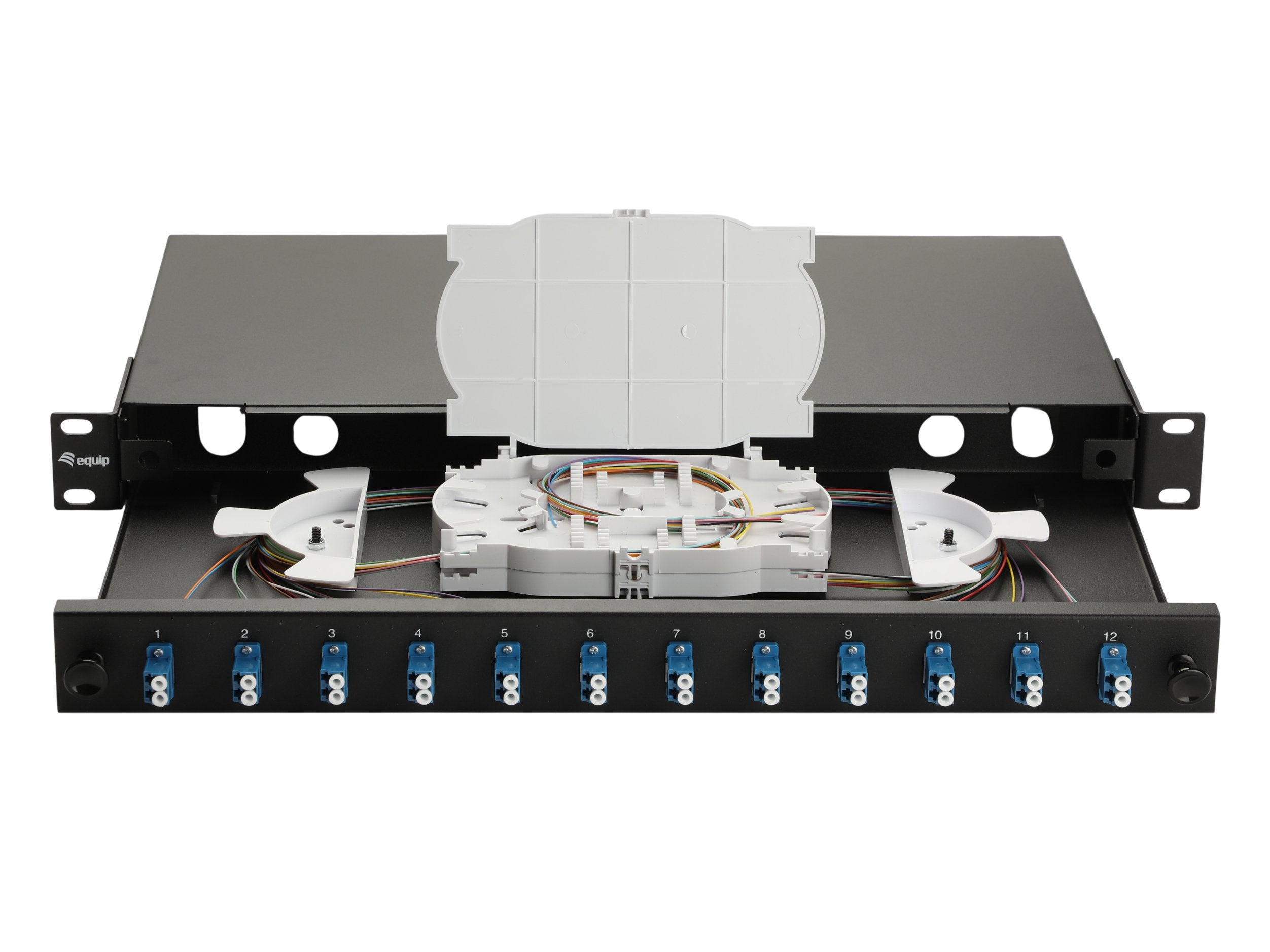 Equip Lwl-Spleisskamen 12-Port Lc-Duplex Os2 1u Komplett Sw