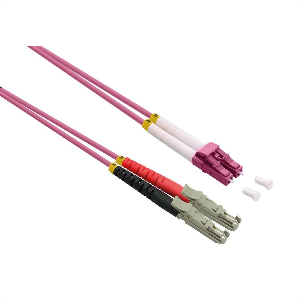 Roline Lwl-Cable Duplex 50 125m Om4, Lsh Lc, Lsoh, Violett, 0,5 M