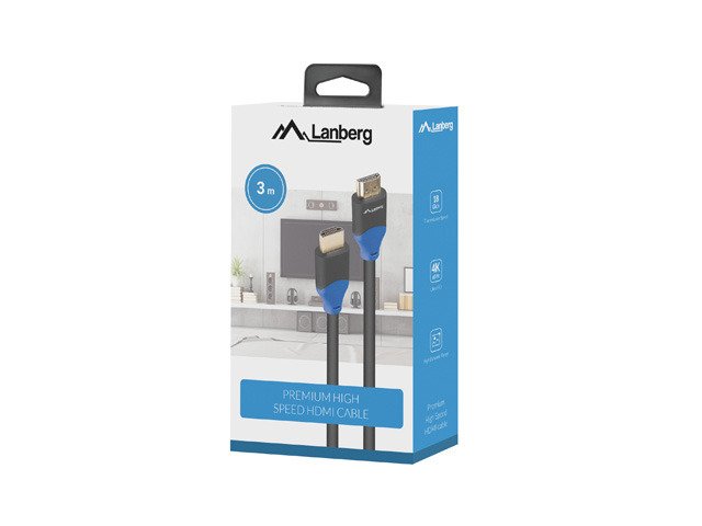 Cable Hdmi M/M V2.0 3m 4k Pelna Miedz Negrobox