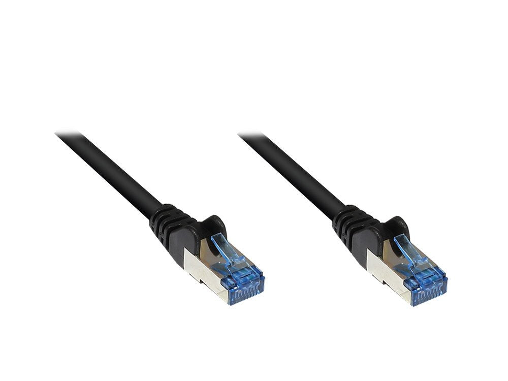 Goodconnections Cable De Red Mit Rastnasenschutz, Cat. 6a, S Ftp, Pimf, Halogenfrei, 500mhz, Schwarz, 5m,