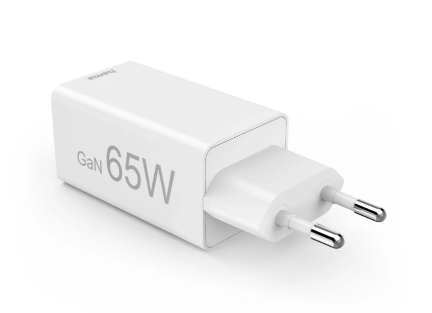 Hama Ladowarka Sieciowa Mini Gan 65w Pd/Qc 2x Usb-C, 1x Usb-A Biala