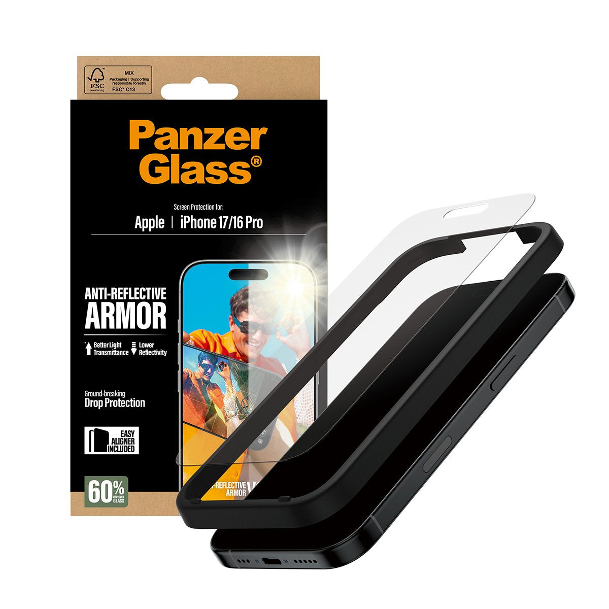 Panzerglass Anti-Reflective Armor Screen Protector Iphone 17/ Iphone 16 Pro