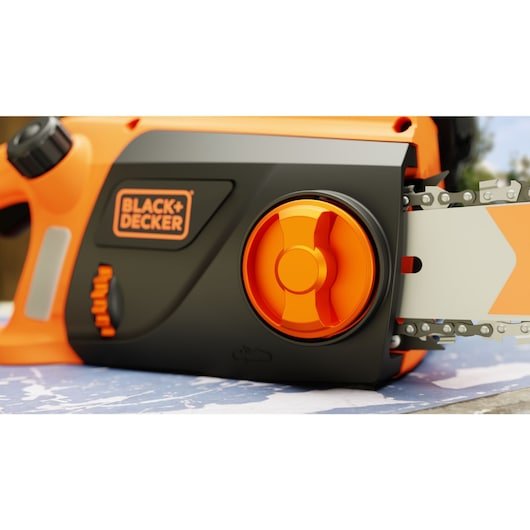 Motosierra Black Decker Becs2245-Qs, 2200 W, 45 Cm, Color Naranja Y Negro.