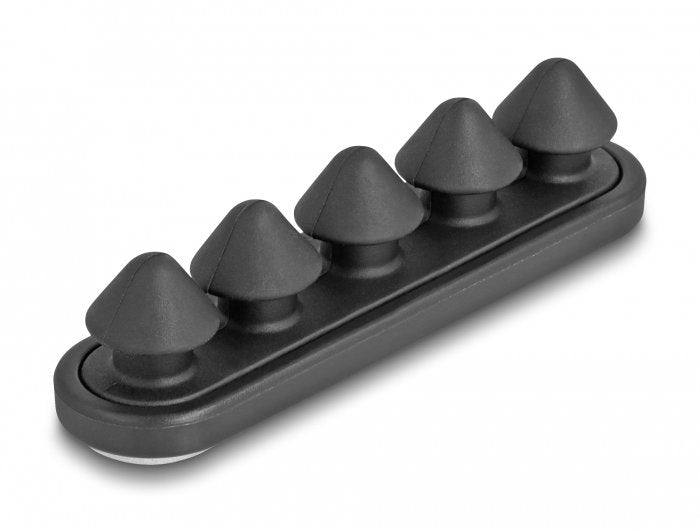 Delock 18444 Portacables Con 5 Pasacables Autoadhesivos Negro Juego 2 Piezas