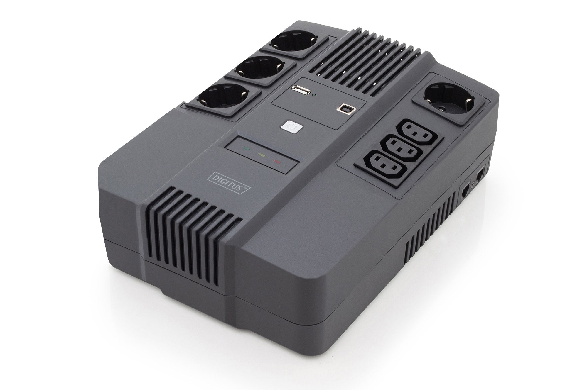EAN 4016032456575 - Digitus DN-170110 sistema de alimentación ininterrumpida (UPS) Línea interactiva 0,6 kVA 7 salidas AC imagen 1