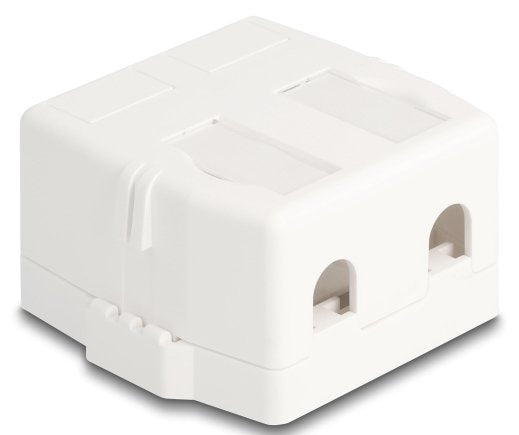 Keystone Leergehäuse 2 Port Mit Magnetischer Unterseite, Weiss