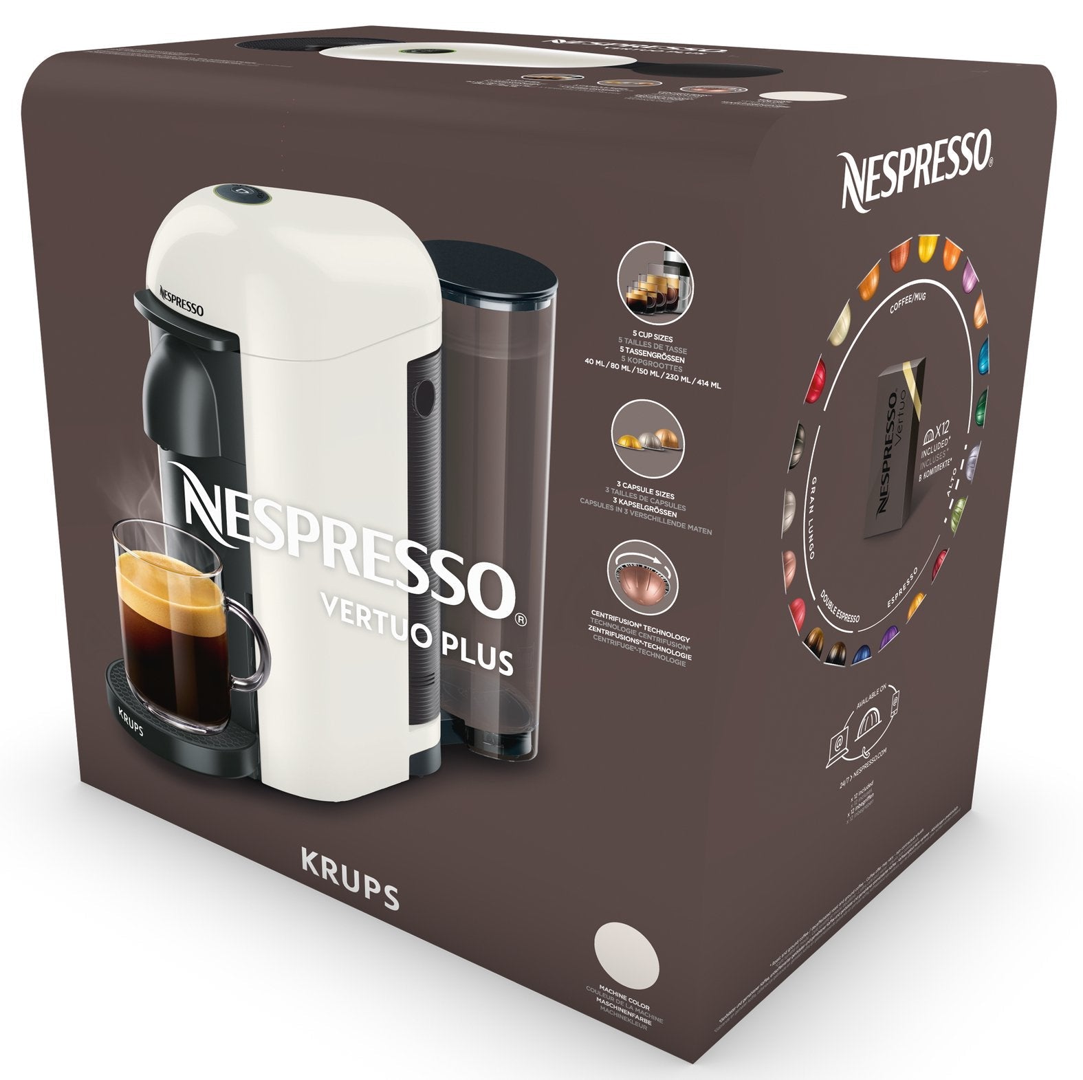 Cafetera Krups Nespresso Vertuo Xn903810 Cápsulas Negra 3016661157752.0