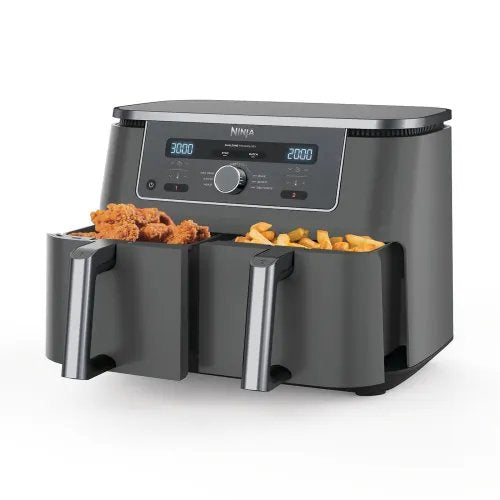 EAN 622356322676 - Ninja DZ400EU freidora Doble 9,5 L Independiente 2470 W Freidora de aire caliente Gris imagen 2