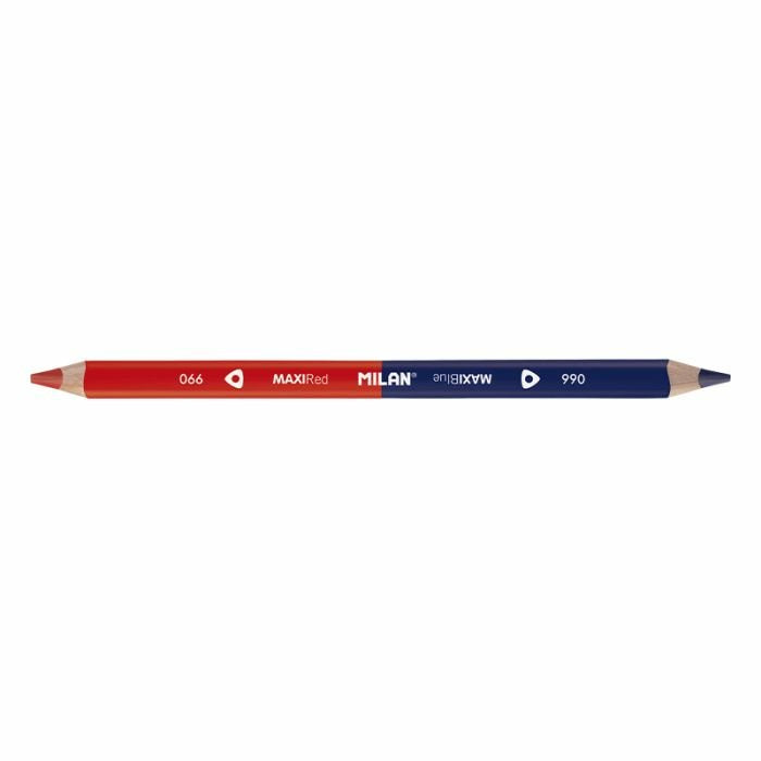 Milan Lápices Bicolor Maxi Triangulares Caja De 12 Azul/Rojo