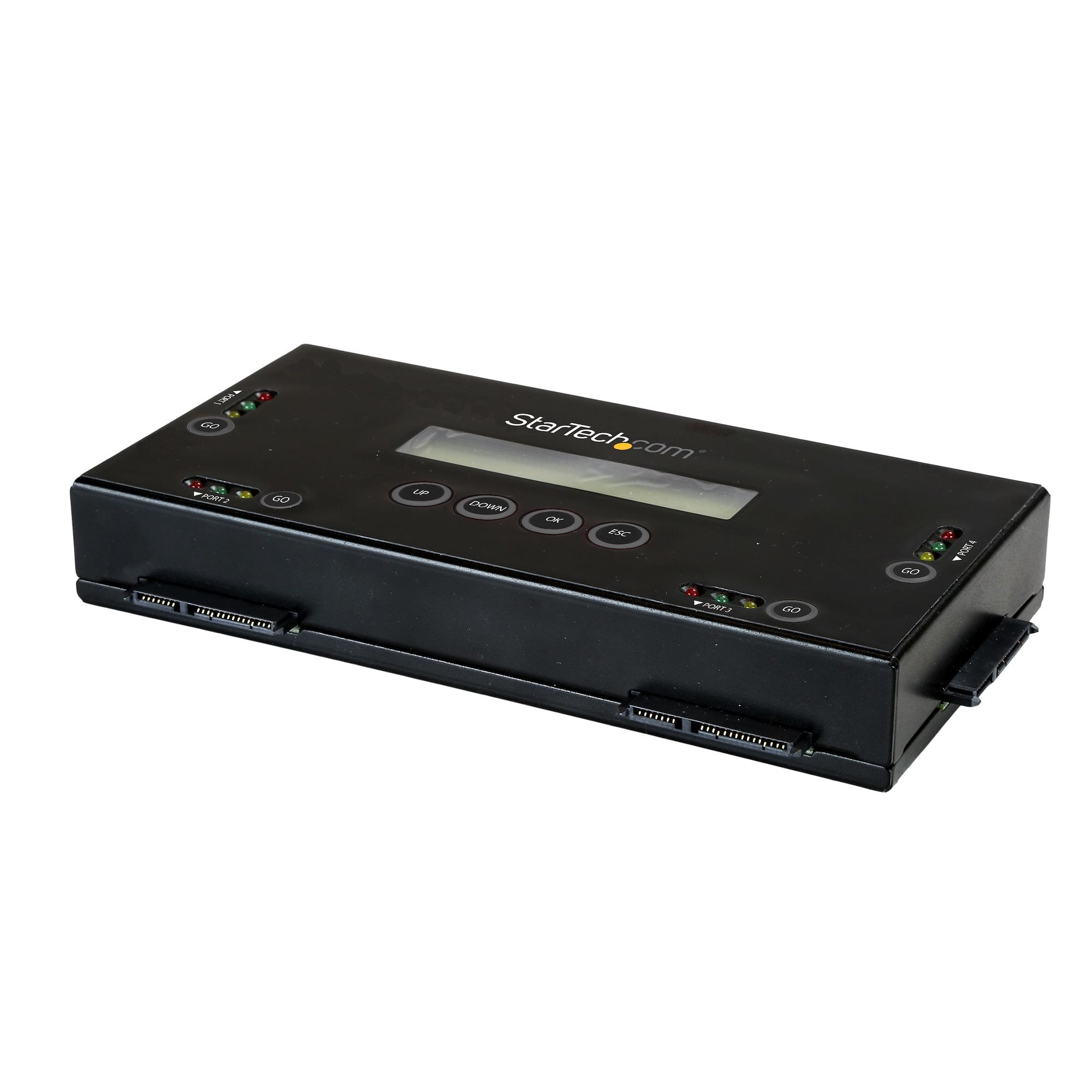 Startech.Com Borrador De 4 Bahías Para Discos Duros Y Ssd Sata De 2,5" Y 3,5" - Desinfectador Externo De Discos Para Borrado Seguro Con 9 Modos - Puerto Rs232 - Cumple Con Nist/Dod Y Taa