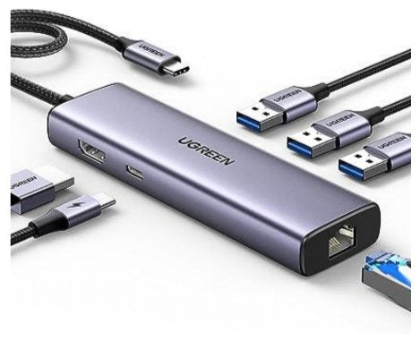 Hub Ugreen Revodok Usb-C Mit 4k Hdmi, Ethernet, Pd100w