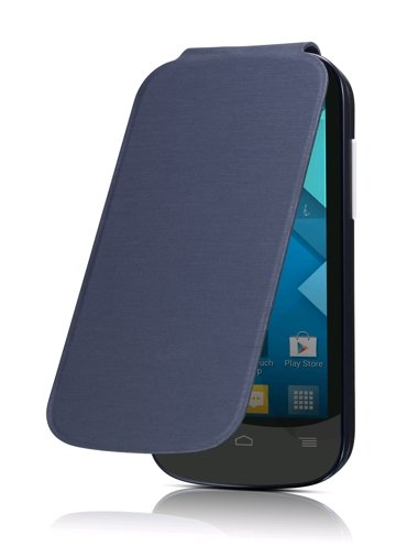 Protector Funda Flip Cover Alcatel C3 Grey