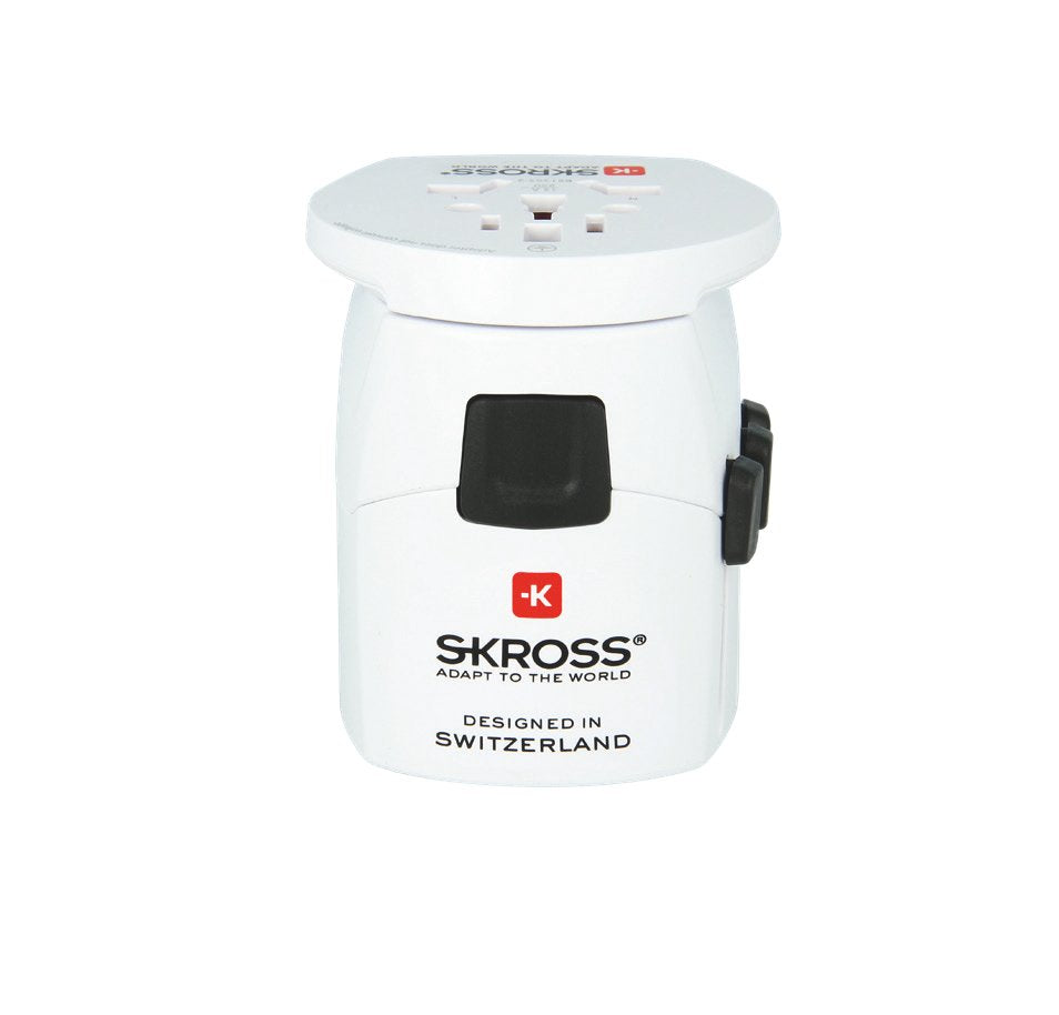 Skross Pro Light Usb (2xa) - World Adaptador De Enchufe Eléctrico Universal Blanco
