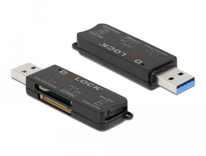 Lector De Tarjetas Usb Delock Superspeed Para Tarjetas De Memoria Sd / Micro Sd / Ms